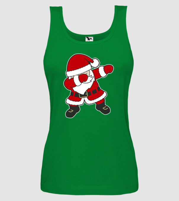 Dabbing Santa model verde pe tricou