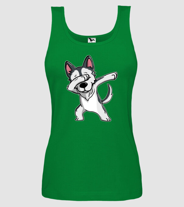 Husky DAB model verde pe tricou