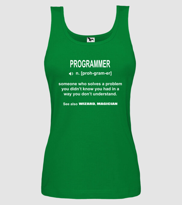 Programmer model verde pe tricou