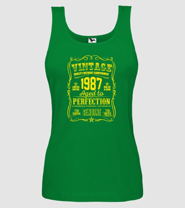 Vintage Perfection - 1987 model verde pe tricou