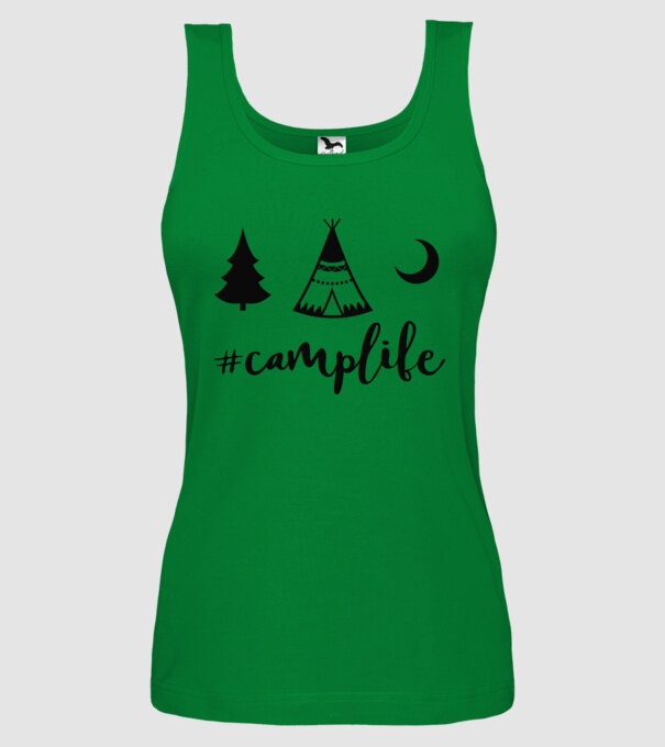 camplife model verde pe tricou