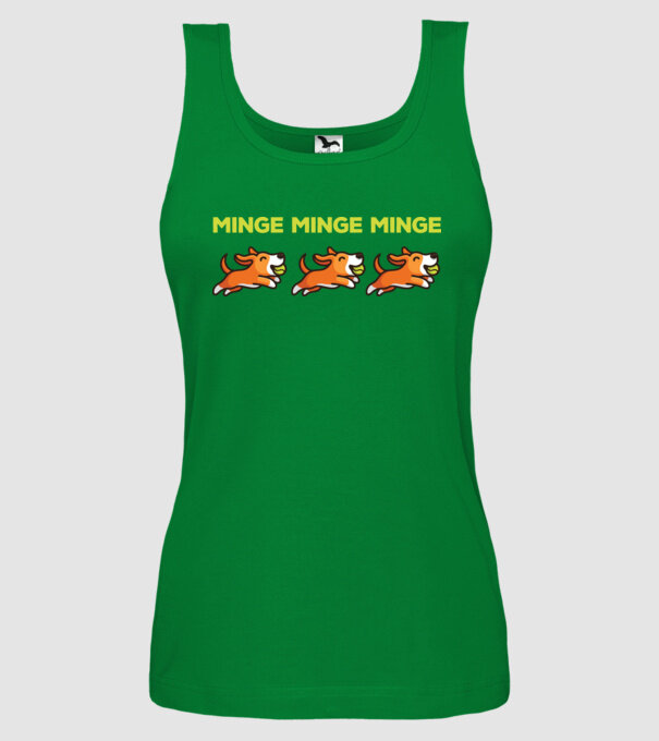 MINGE MINGE MINGE model verde pe tricou