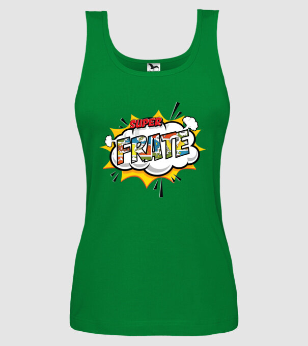 Super Frate model verde pe tricou