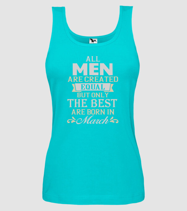 All men created equal but only the beat are born in march model turcoaz pe tricou