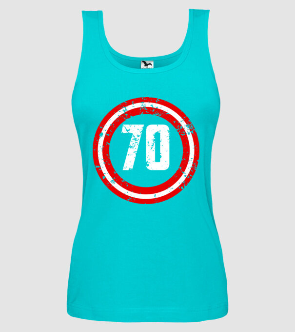 Birthday captain 70 Years old model turcoaz pe tricou