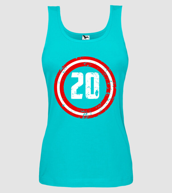 Birthday captain 20 Years old model turcoaz pe tricou