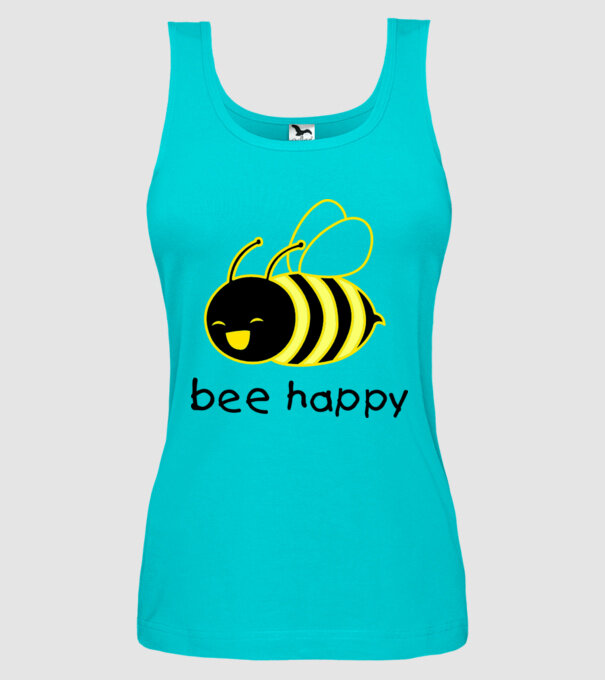 bee happy model turcoaz pe tricou