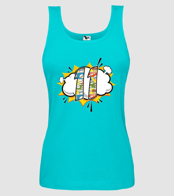 Birthday Comic Number 11 model turcoaz pe tricou