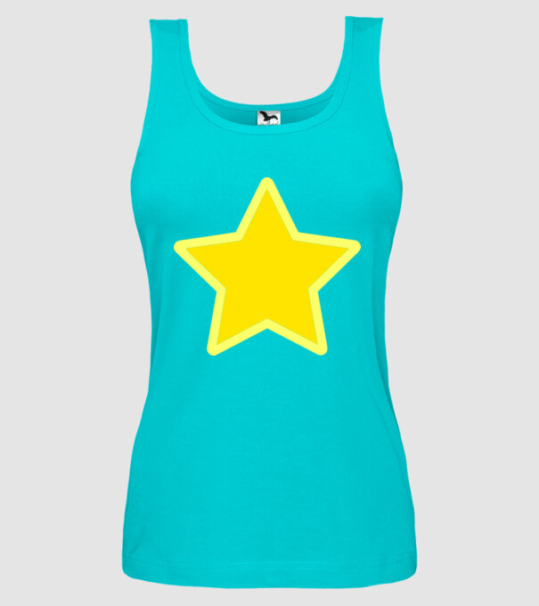 Stea model turcoaz pe tricou