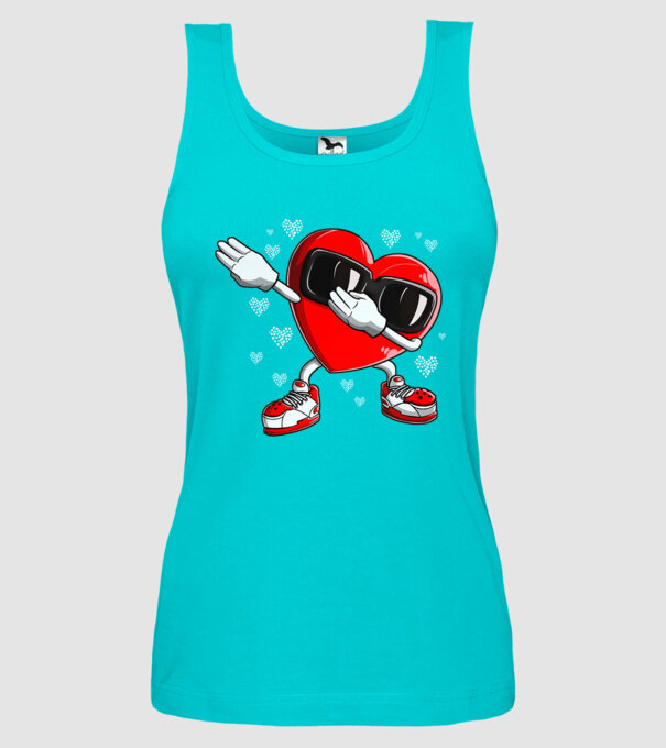 Dab inima model turcoaz pe tricou