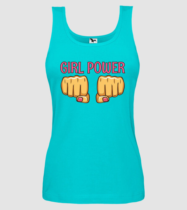 Girl Fist model turcoaz pe tricou