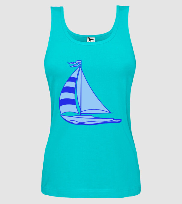 Vapor model turcoaz pe tricou