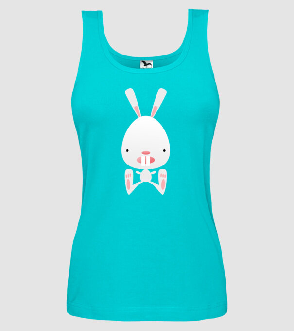iepuraș model turcoaz pe tricou