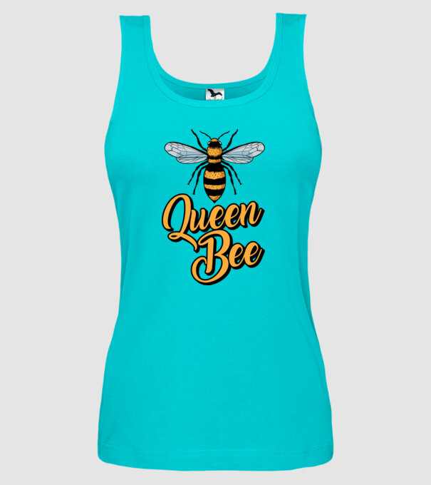 Queen Bee model turcoaz pe tricou