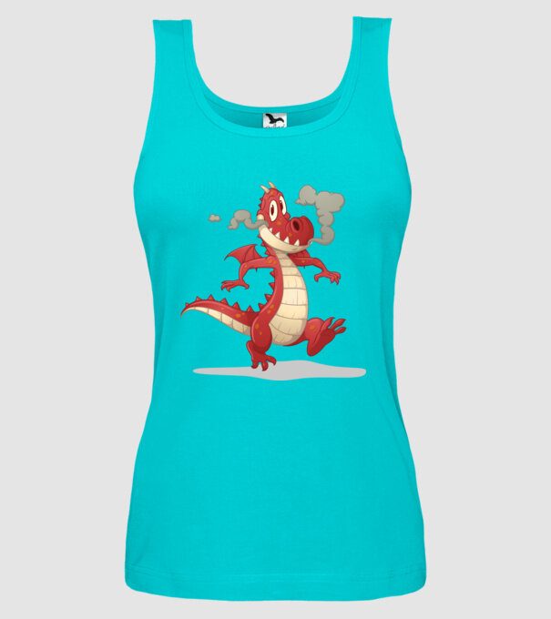 Dragon model turcoaz pe tricou