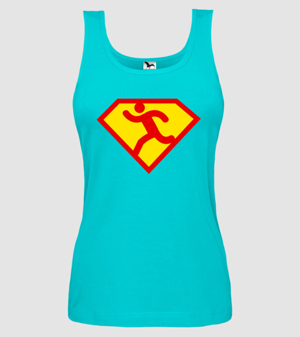 Supersportiv ATLET model turcoaz pe tricou