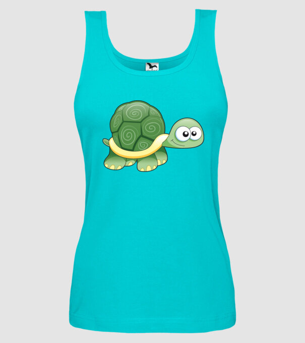 Turtle model turcoaz pe tricou