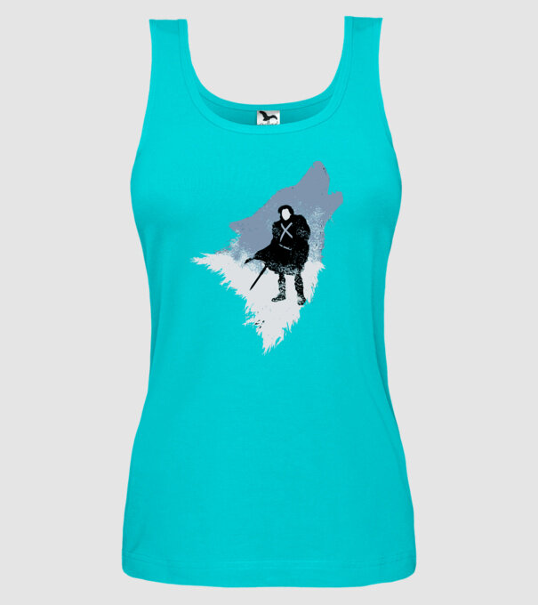 The Wolf model turcoaz pe tricou