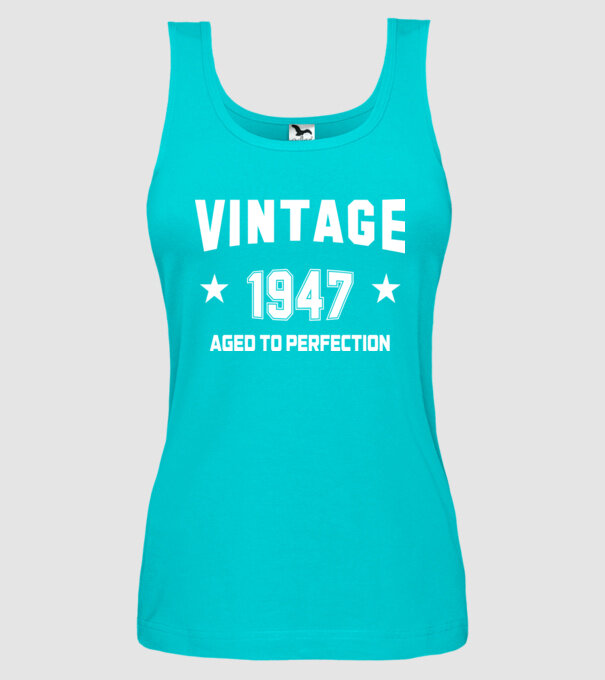 Vintage - 1947 model turcoaz pe tricou
