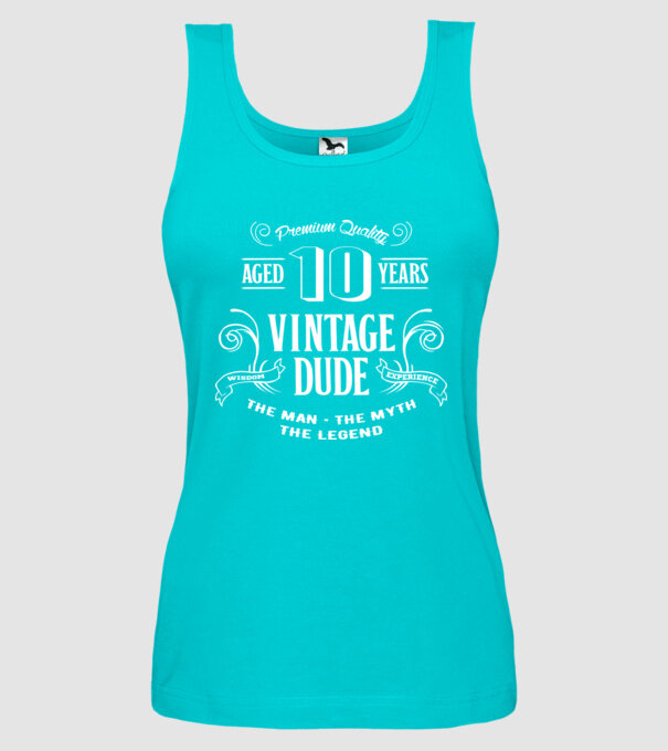 Vintage Dude - 10 model turcoaz pe tricou