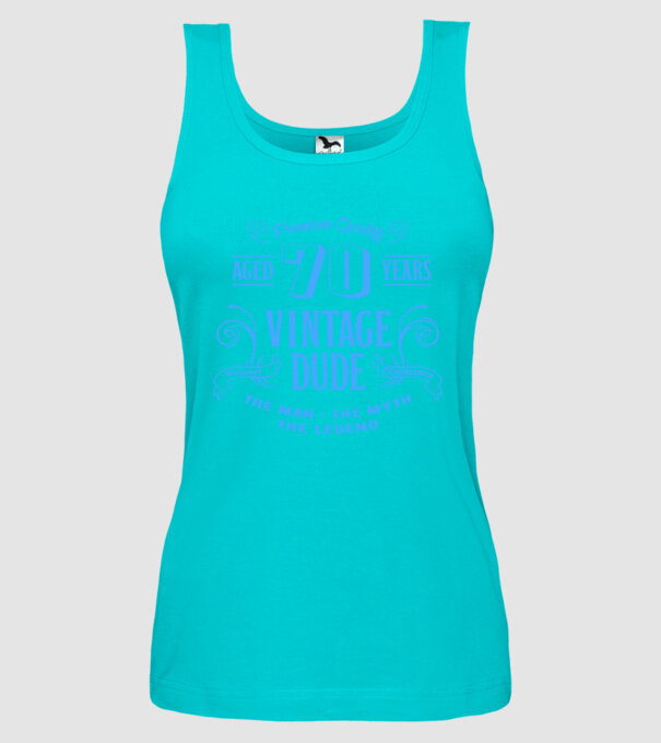 Vintage Dude - 70 model turcoaz pe tricou