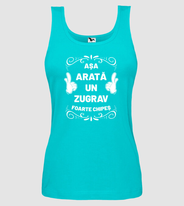 Așa arată un zugrav foarte chipeș model turcoaz pe tricou