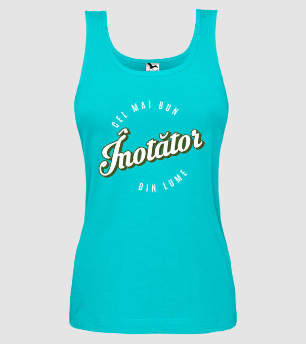 Cel mai bun înotător din lume model turcoaz pe tricou