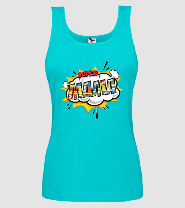 Mamă Comică model turcoaz pe tricou