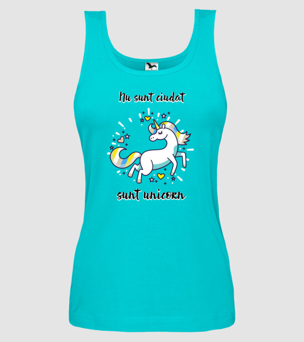 Nu sunt ciudat - sunt unicorn model turcoaz pe tricou