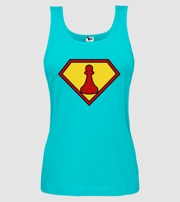 SuperChess pion de șah model turcoaz pe tricou