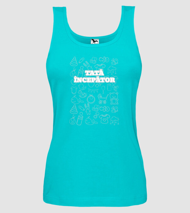 Tată începător model turcoaz pe tricou