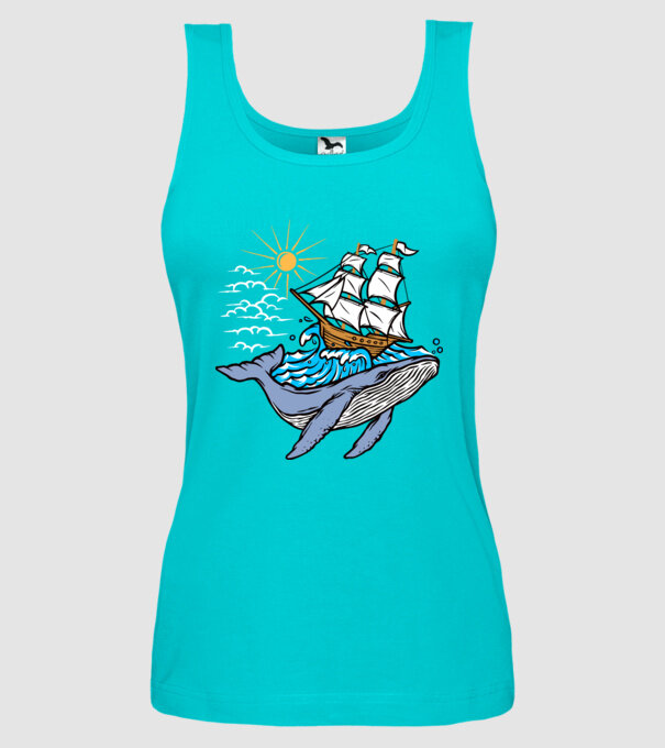 Vapoare model turcoaz pe tricou