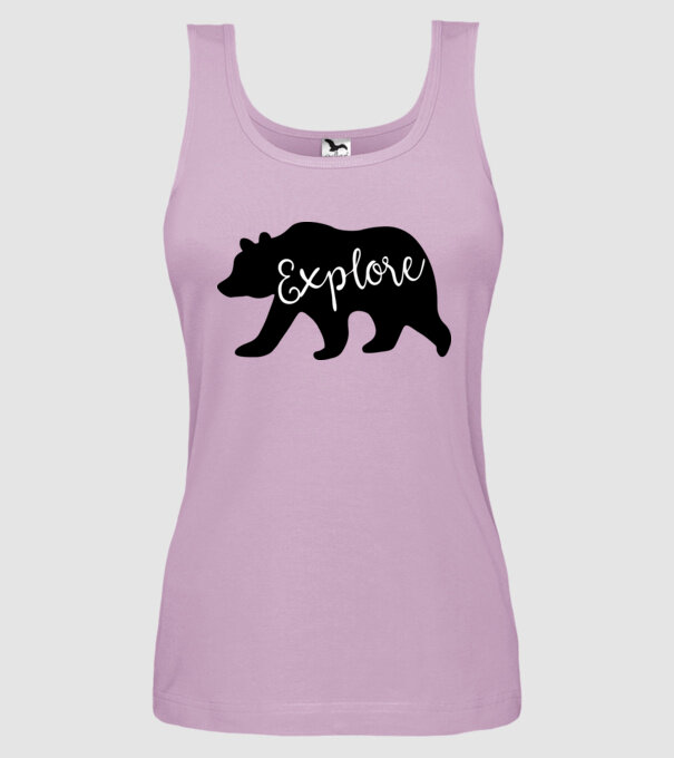 Bear left explore model liliachiu pe tricou