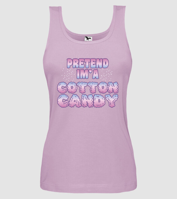 Vată de zahăr carnaval model liliachiu pe tricou