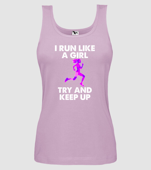 I run like a girl model liliachiu pe tricou