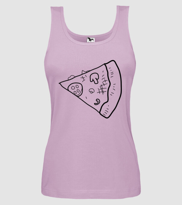 Felie de pizza (parte tricou pereche) model liliachiu pe tricou