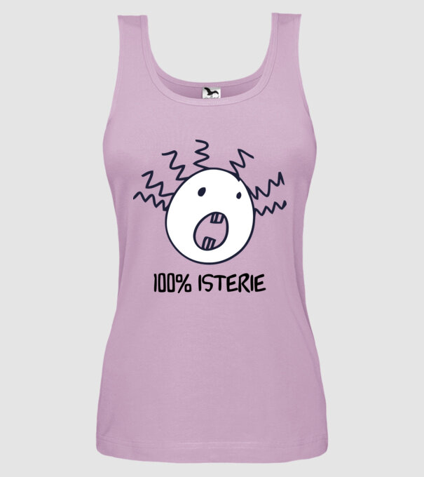 100% isterie model liliachiu pe tricou