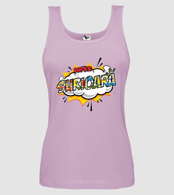 Super Surioară model liliachiu pe tricou