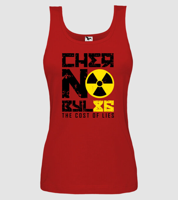 'Chernobyl ''86' model roșu pe tricou