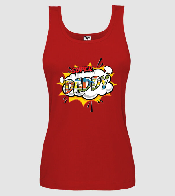 Comic Daddy model roșu pe tricou
