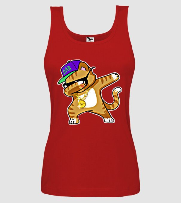 Cool Cat DAB model roșu pe tricou