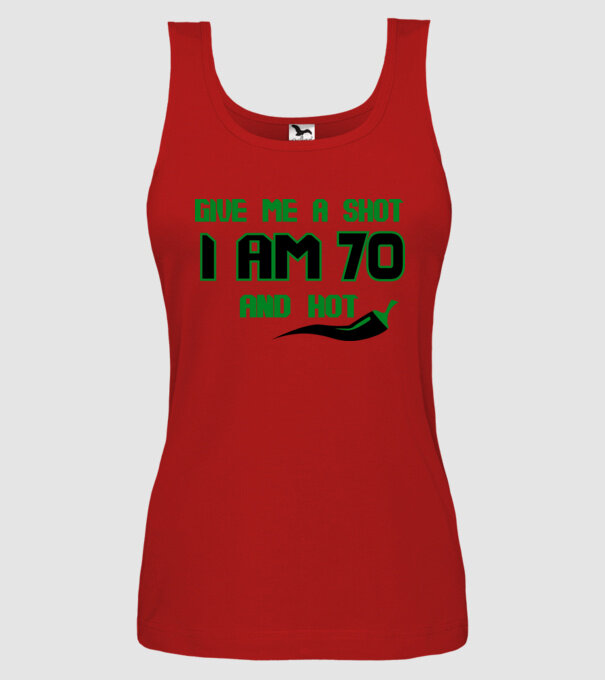 Give me a shot - 70 model roșu pe tricou