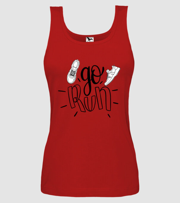 Go run 2c model roșu pe tricou