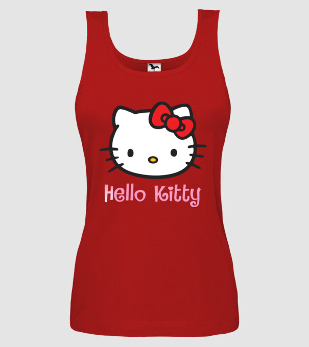 Hello Kitty model roșu pe tricou