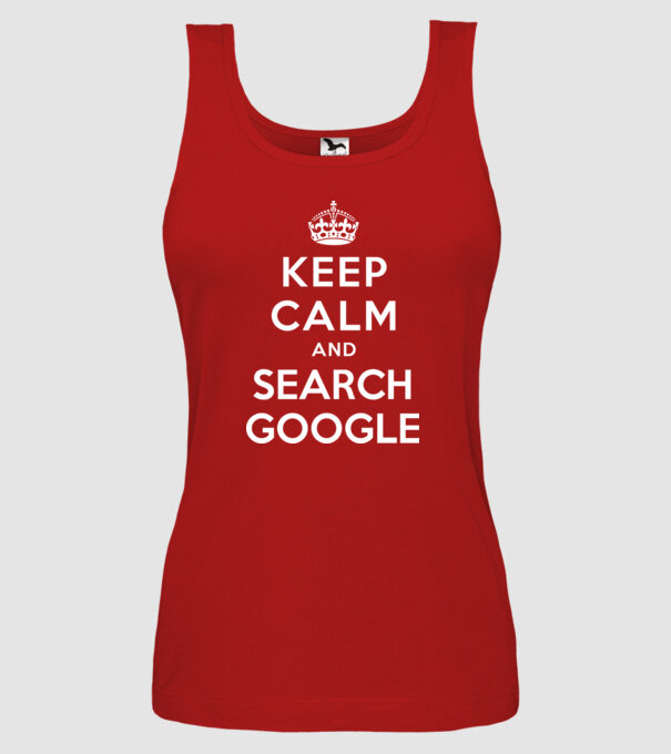 keep calm and google model roșu pe tricou