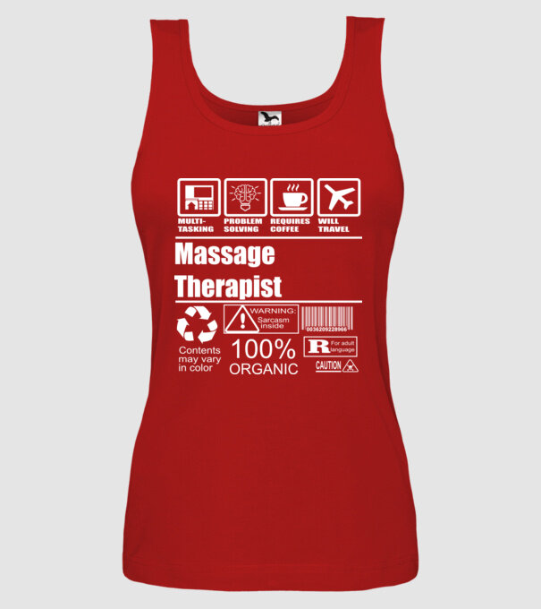 Massage teraphist model roșu pe tricou