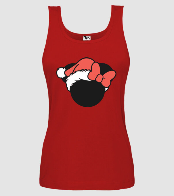 Crăciun Minnie model roșu pe tricou