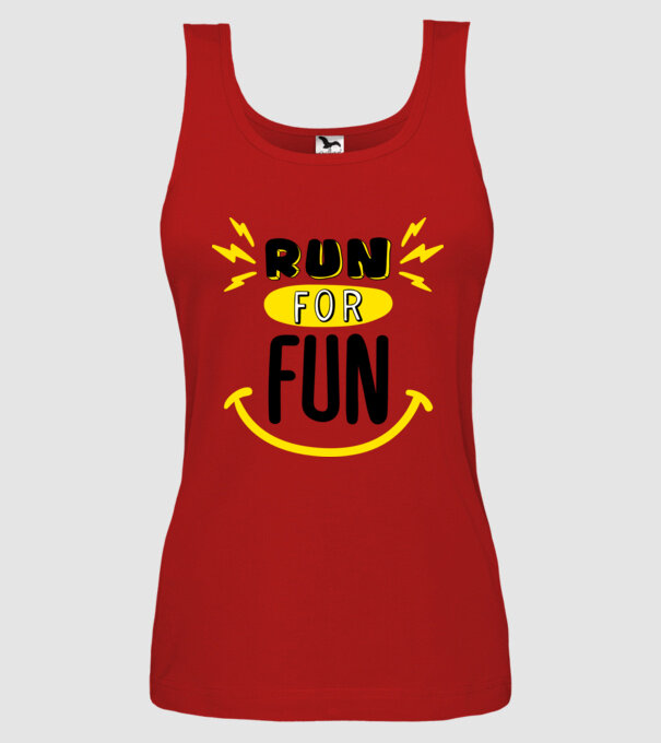 Run for fun model roșu pe tricou