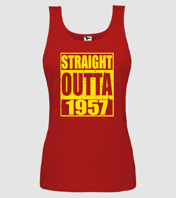Straight Outta - 1957 model roșu pe tricou