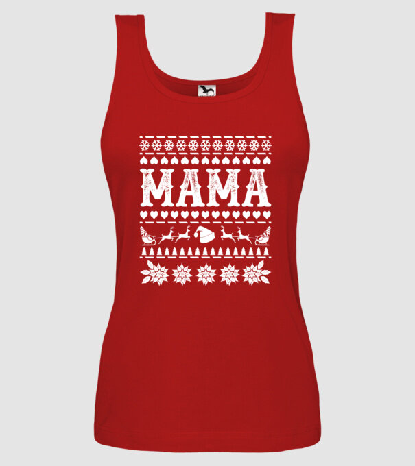 Mama Crăciun model roșu pe tricou